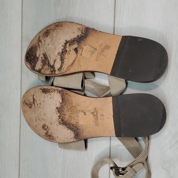 Free People Womens Torrence Suede Lace Up Taupe Sandals shoes sz 39/8.5-9 - Picture 11 of 14